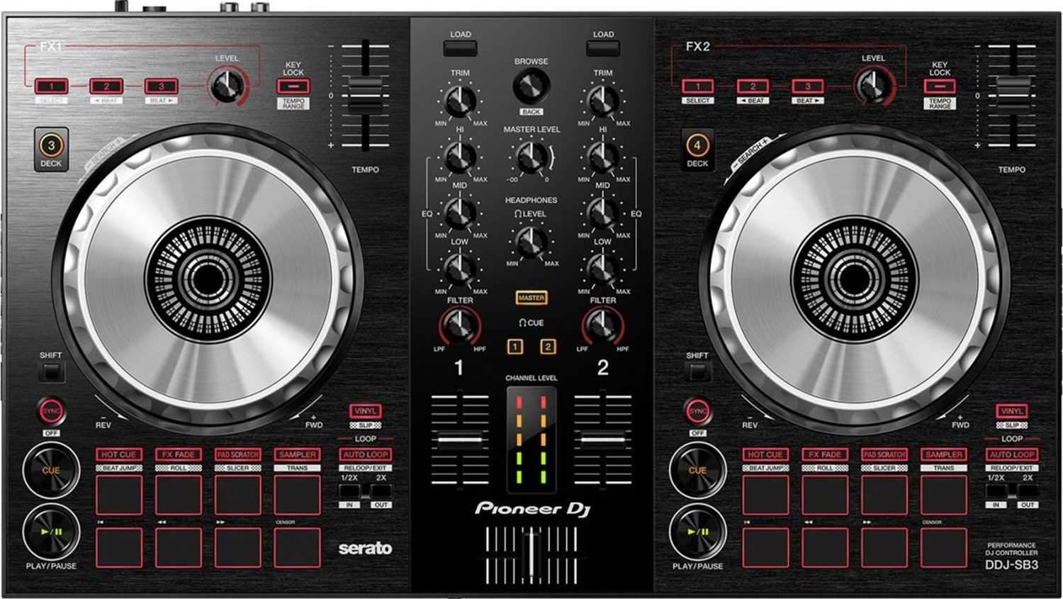 Pioneer DDJ-SB3 DJ Controller for Serato DJ - ProSound and Stage Lighting