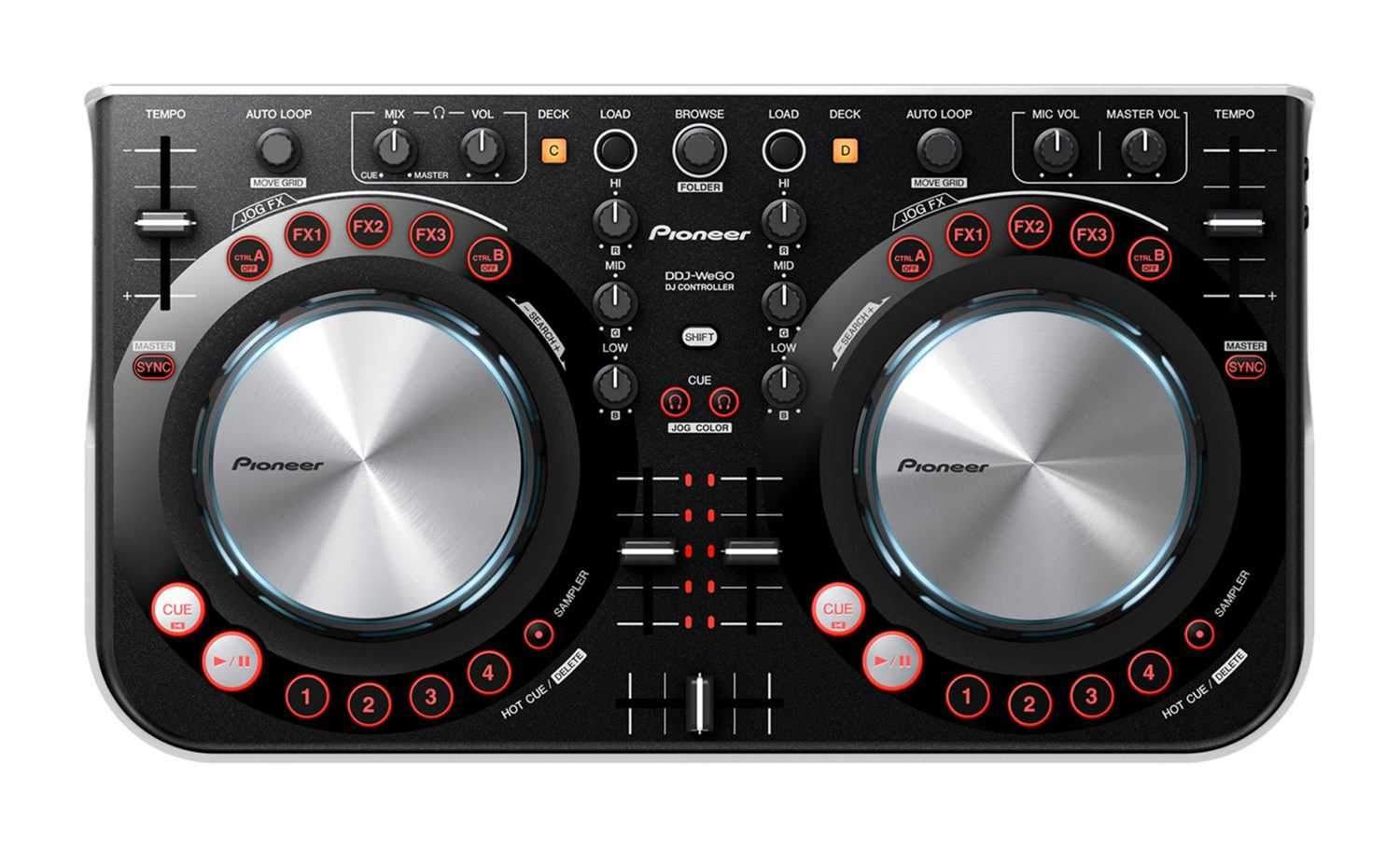 Pioneer DJ DDJ-WEGO-W Virtual DJ Controller - White - Solotech