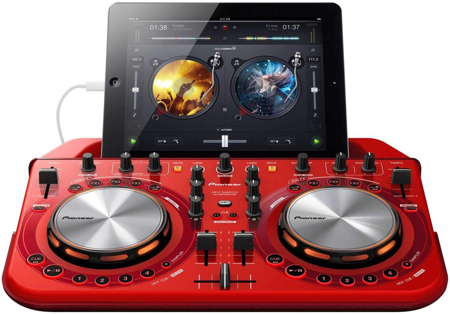 Pioneer DJ DDJWEGO2 Compact DJ Controller Red - Solotech