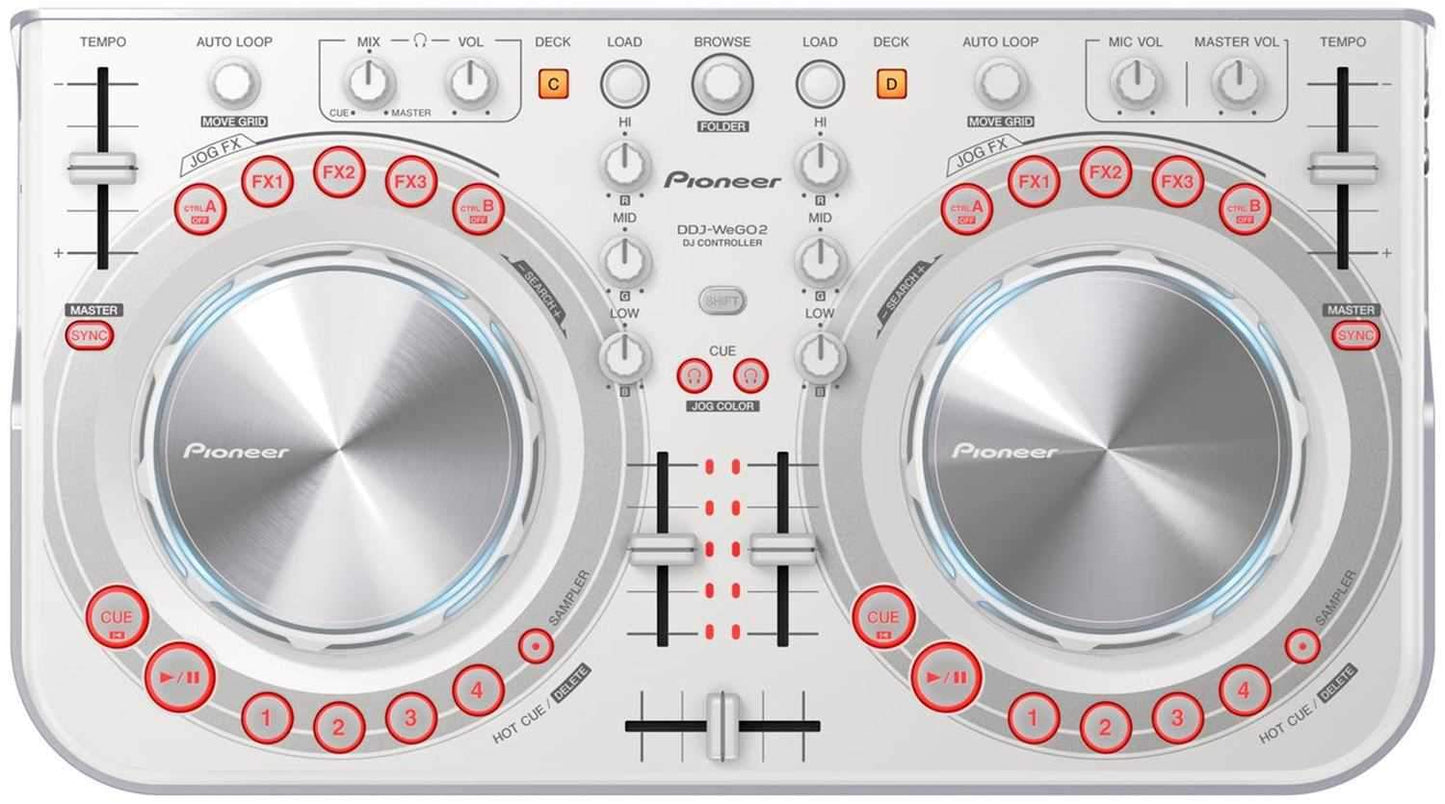 Pioneer DJ DDJWEGO2 Compact DJ Controller White - Solotech