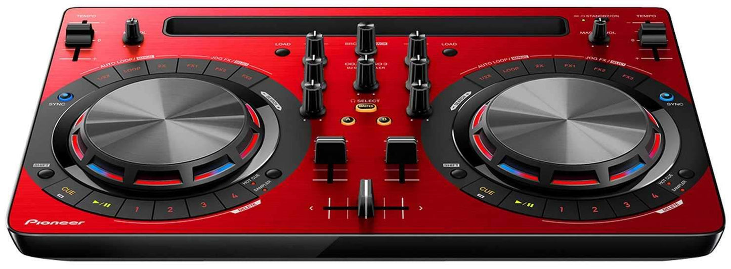 Pioneer DDJ-WeGO3 Compact 2 Deck RED DJ Controller - ProSound and Stage Lighting