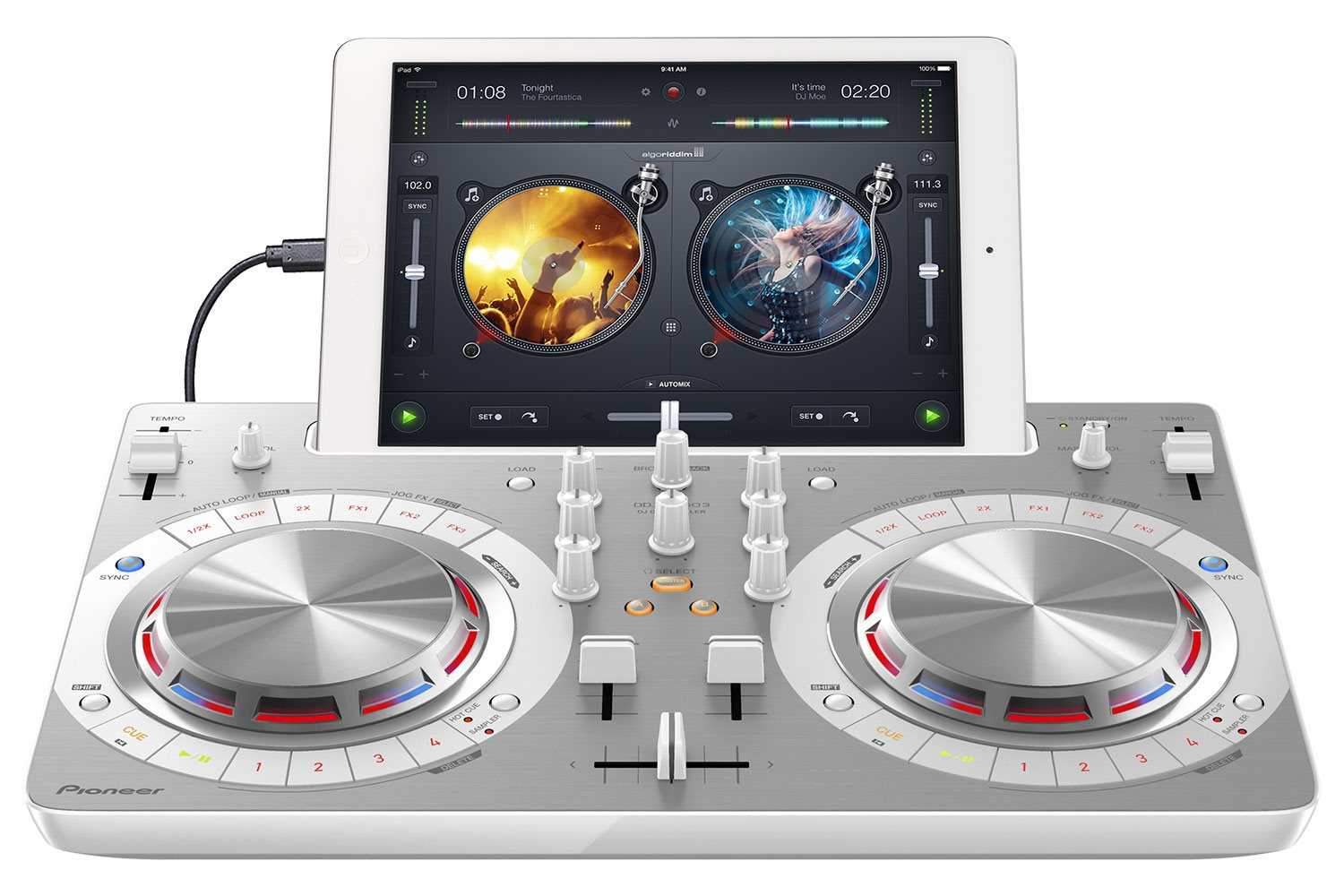 Pioneer DJ DDJ-WeGO3 Compact White DJ Controller - Solotech