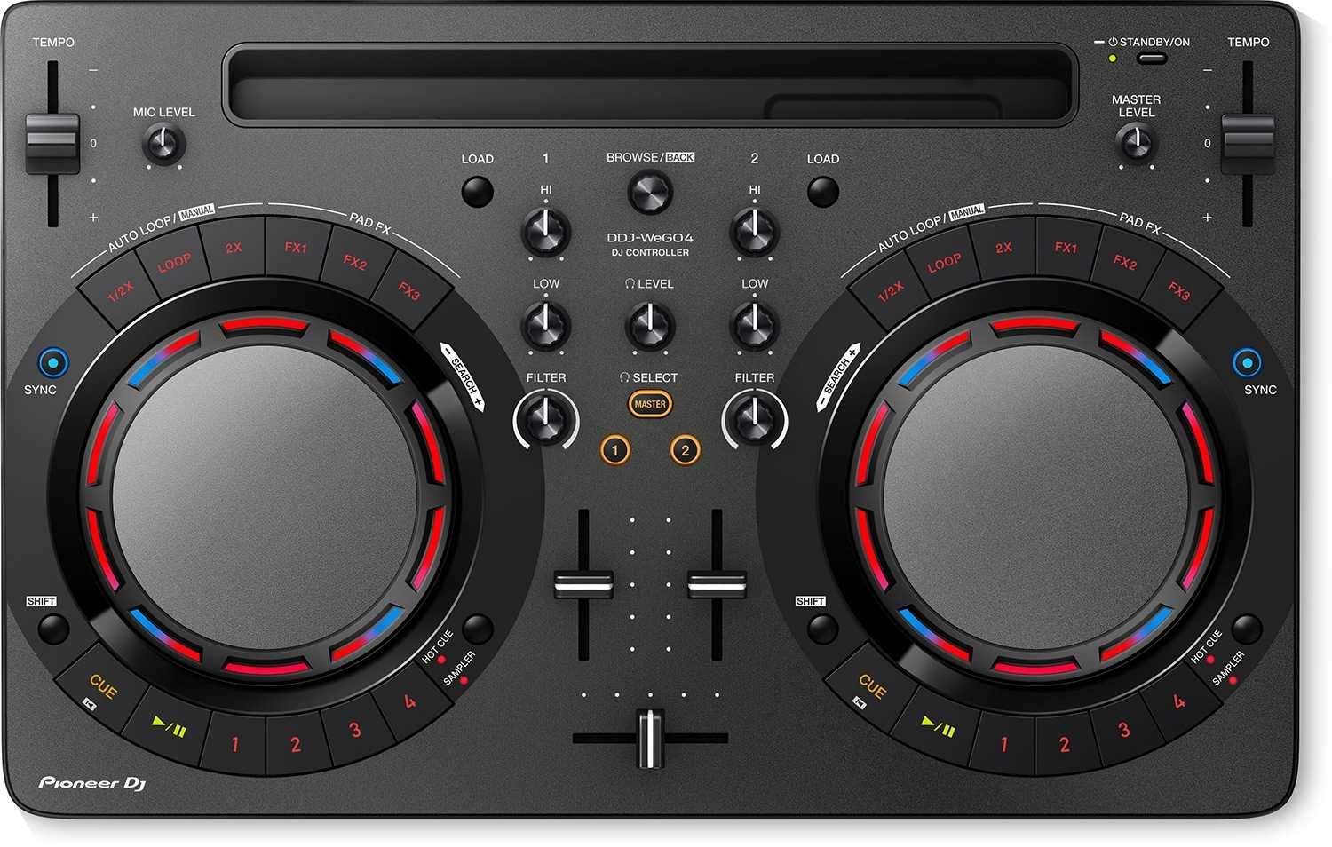 Pioneer DJ DDJ-WeGO4-K Portable DJ Controller - Solotech