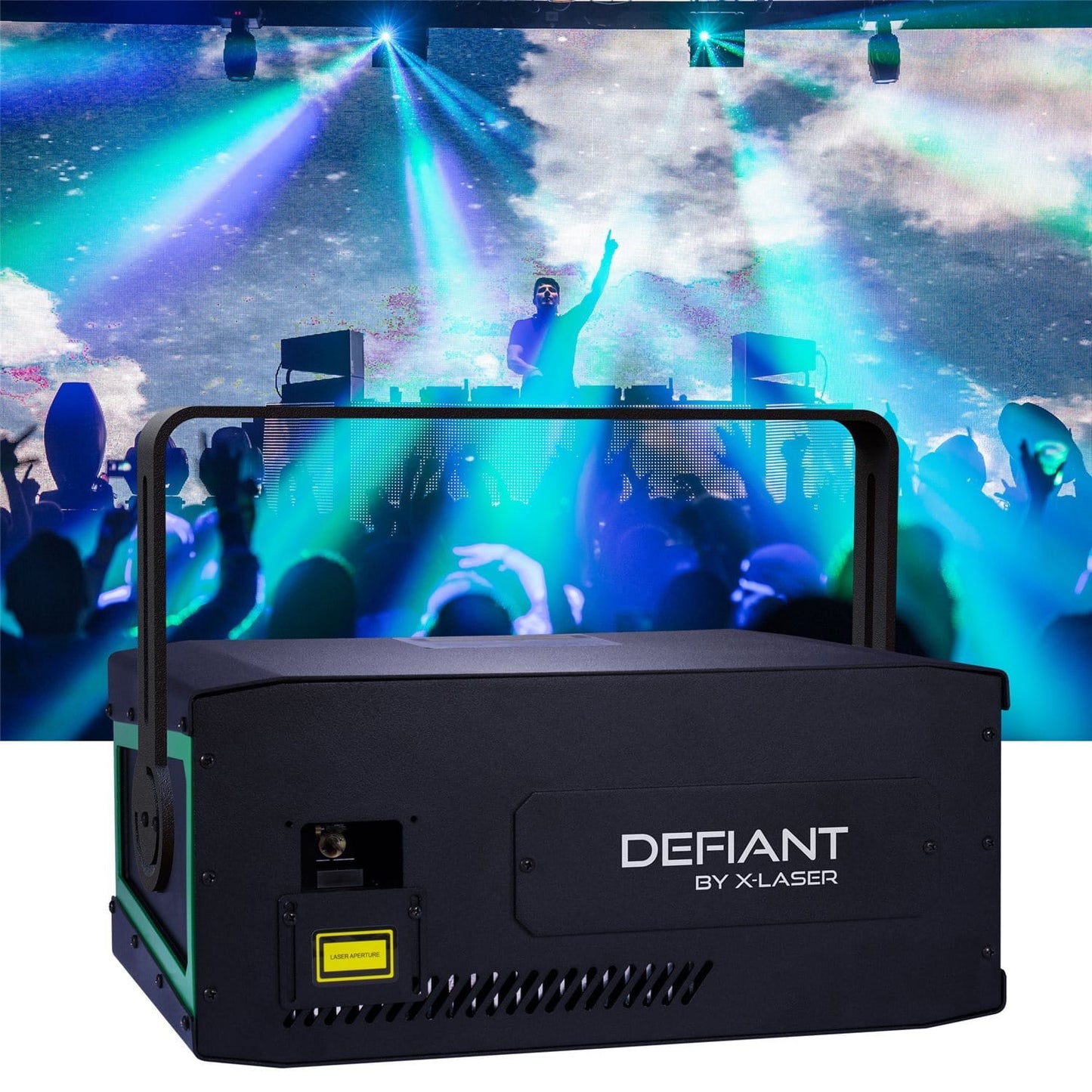 X-Laser Defiant 18W RGB ILDA Aerial Laser Effect - Solotech