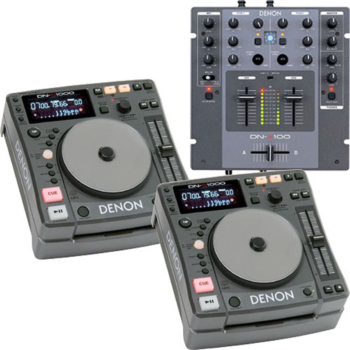 DENON DJ PACKAGE (2)DNS1000'S AND DNX100 MIXER - Solotech