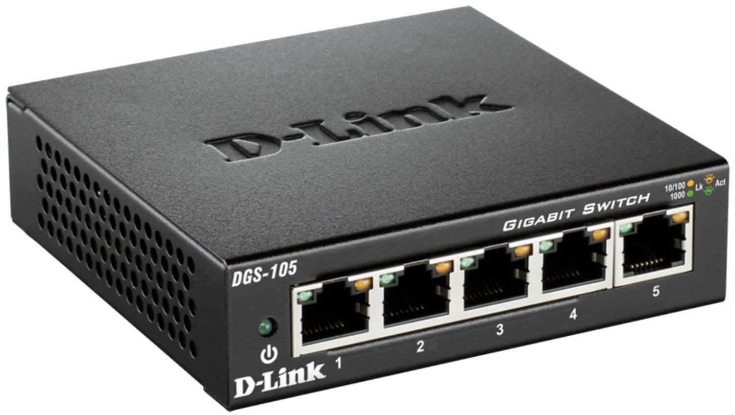 D-Link DGS105 5 Port Portable Ethernet Hub Switch - Solotech