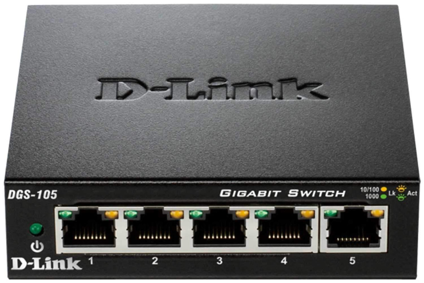 D-Link DGS105 5 Port Portable Ethernet Hub Switch - Solotech