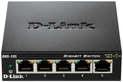 D-Link DGS105 5 Port Portable Ethernet Hub Switch - Solotech