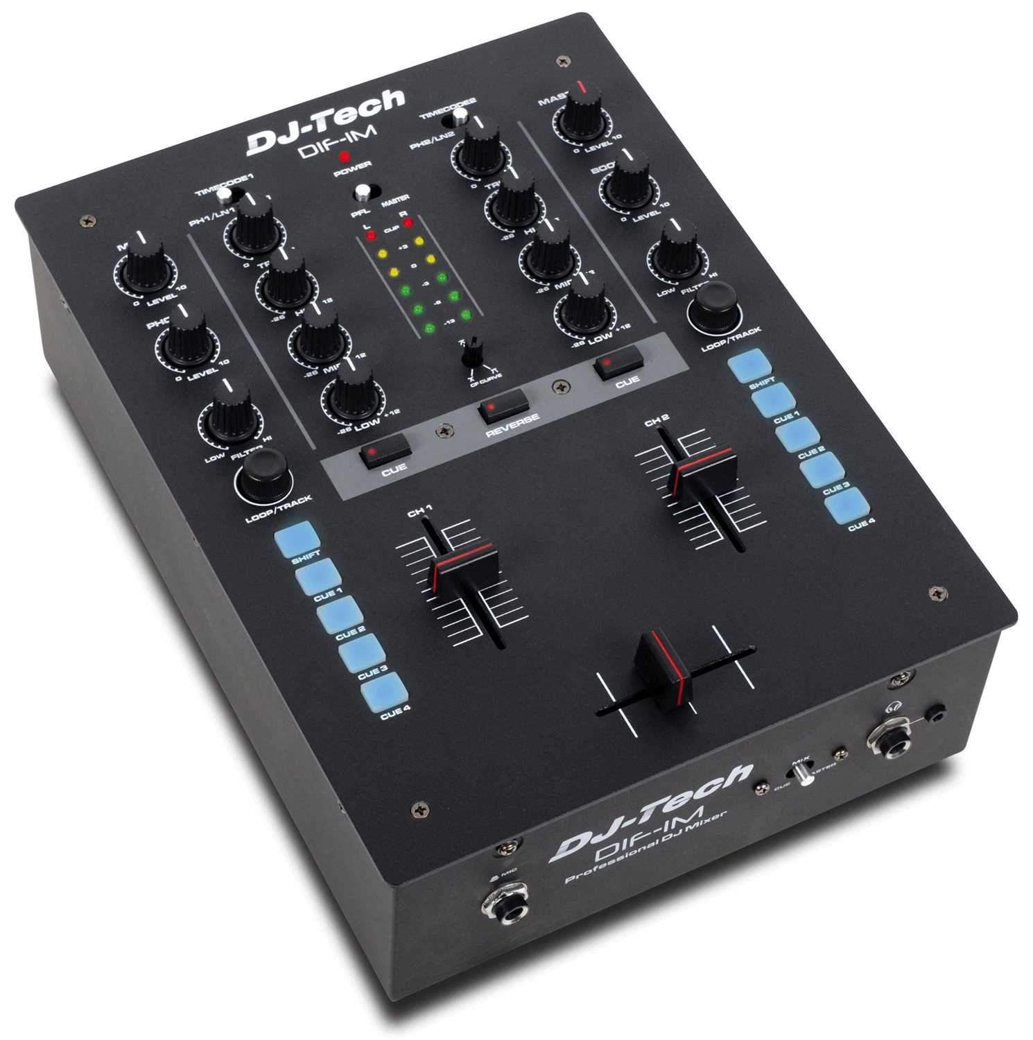 DJ Tech DIF-1M 2 Ch DJ Mixer with innoFADER & Midi - ProSound and Stage Lighting