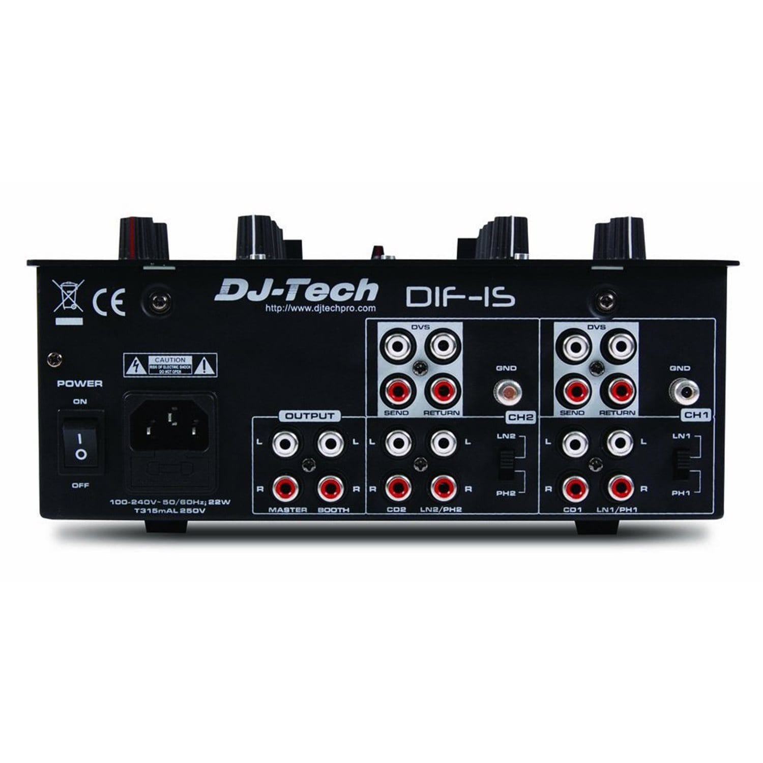 DJ Tech DIF1S V2 DJ Scratch Mixer With Innofader - ProSound and Stage Lighting