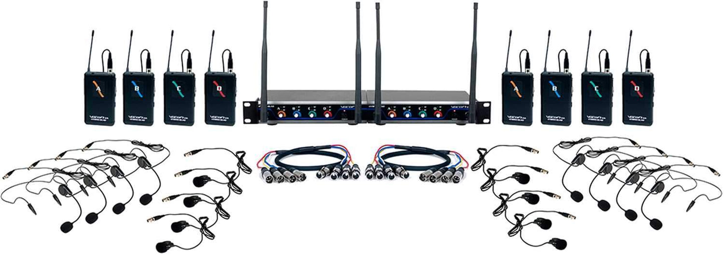 VocoPro Digital Play 8 8 Channel UHF Wireless Headset System - ProSound and Stage Lighting