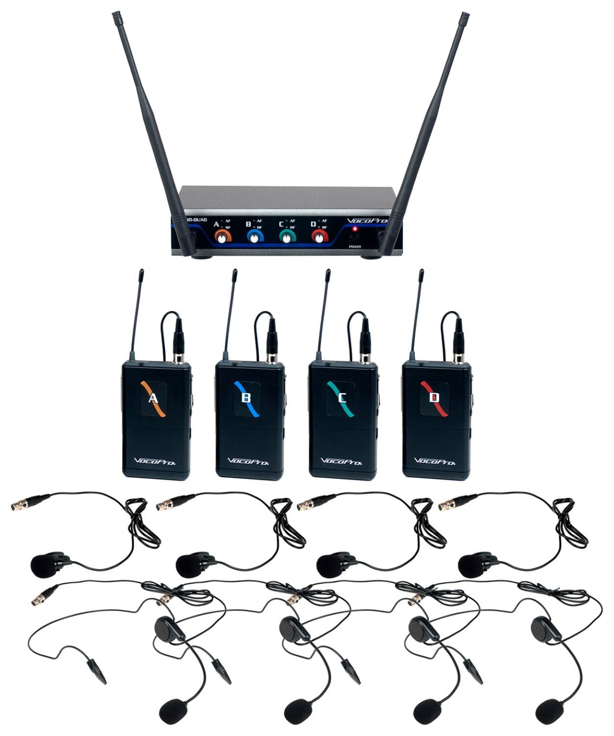 Vocopro 4 Channel Wireless Headset Microphone - PSSL ProSound and Stage Lighting