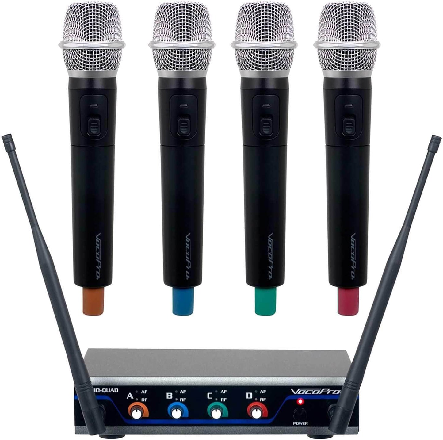 VocoPro Digital Quad H3 UHF Wireless Handheld Mic System - ProSound and Stage Lighting