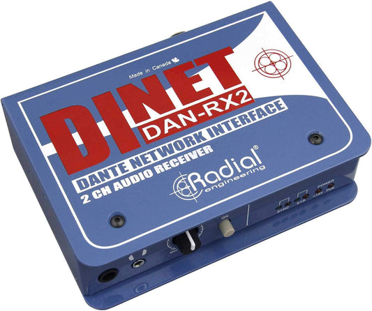 Radial DiNet DAN-RX2 Dante Network Receiver - ProSound and Stage Lighting