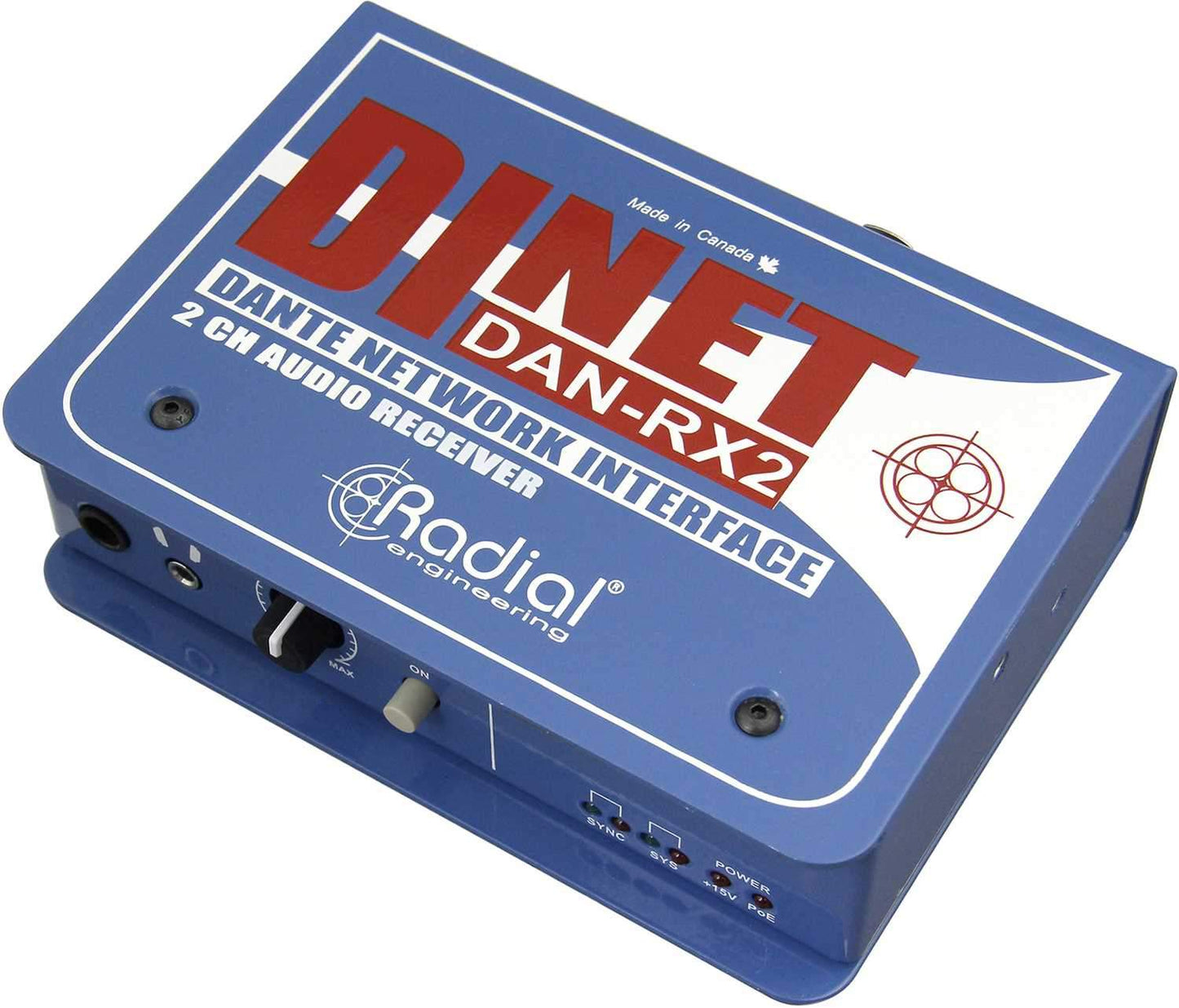 Radial DiNet DAN-RX2 Dante Network Receiver - ProSound and Stage Lighting