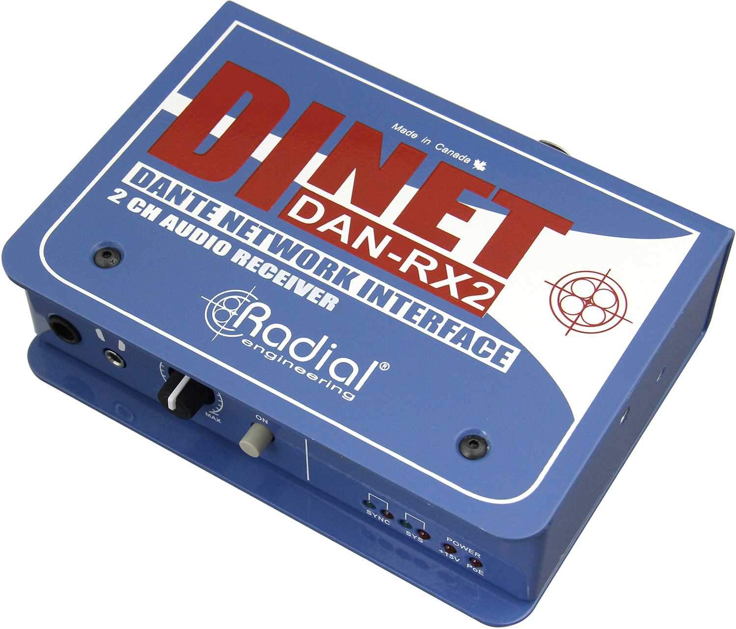 Radial DiNet DAN-RX2 Dante Network Receiver - ProSound and Stage Lighting