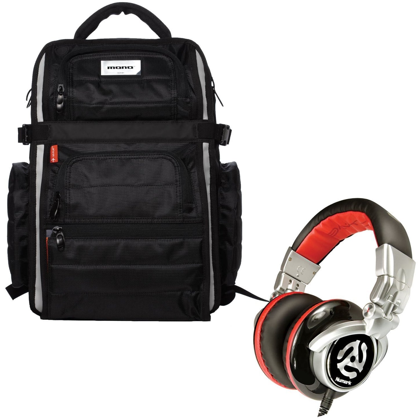 Mono DJ Backpack and Numark Red Wave Headphones - ProSound and Stage Lighting