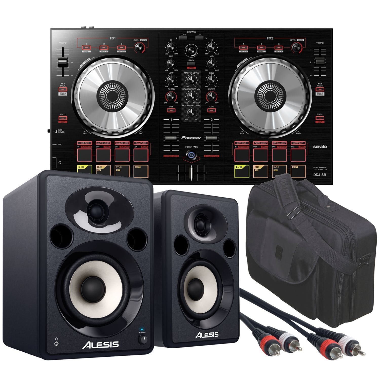 Pioneer DDJ-SB DJ Controller & Monitor Bundle - ProSound and Stage Lighting