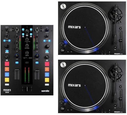 Mixars DUO DJ Mixer for Serato with Pair of LTA Turnrables - ProSound and Stage Lighting