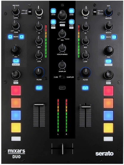 Mixars DUO DJ Mixer for Serato with Pair of LTA Turnrables - ProSound and Stage Lighting