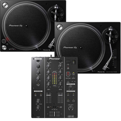 Pioneer DJM-350 DJ Mixer with (2) PLX-500 Turntables - ProSound and Stage Lighting