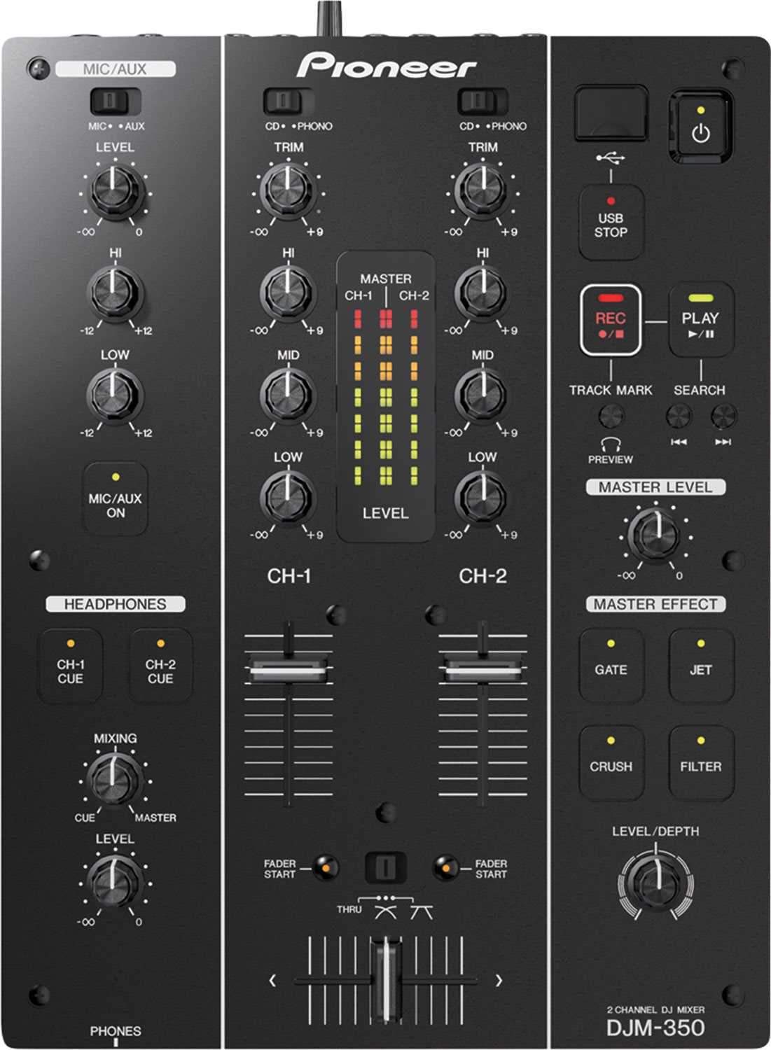 Pioneer DJM-350 DJ Mixer with (2) PLX-500 Turntables - ProSound and Stage Lighting