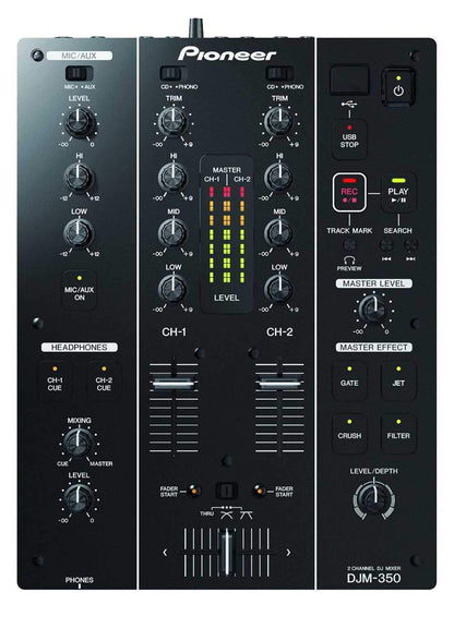 Complete Serato DJ System with Pioneer DJM-350 Mixer & (2) PLX-500-K Turntables - ProSound and Stage Lighting