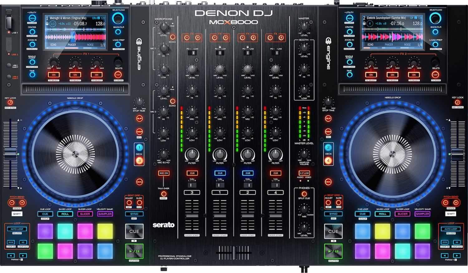 Denon DJ MCX8000 DJ System with Crane Stand u0026 Magma Case | Solotech