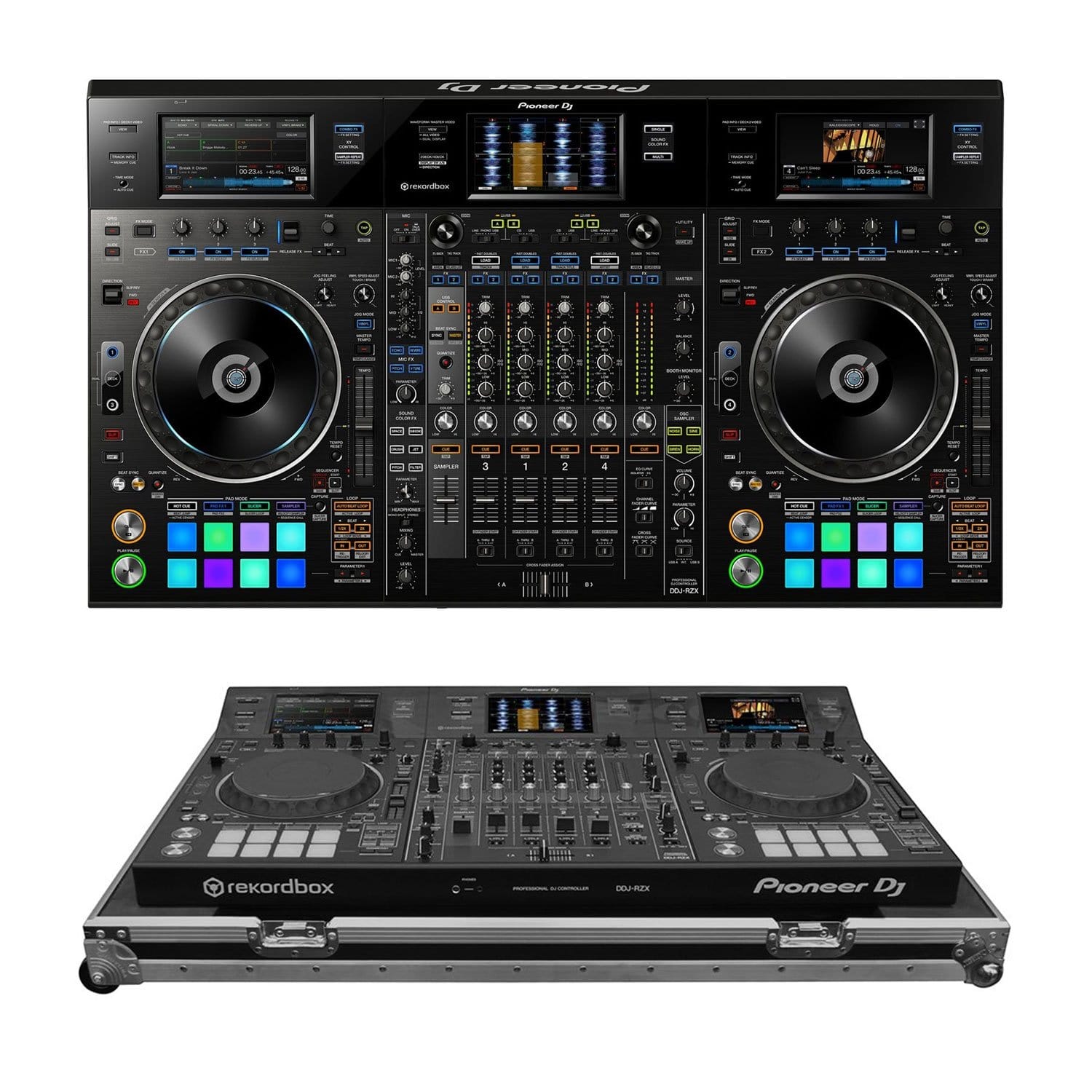 Pioneer DDJ-RZX DJ Controller with Odyssey Case - ProSound and Stage Lighting