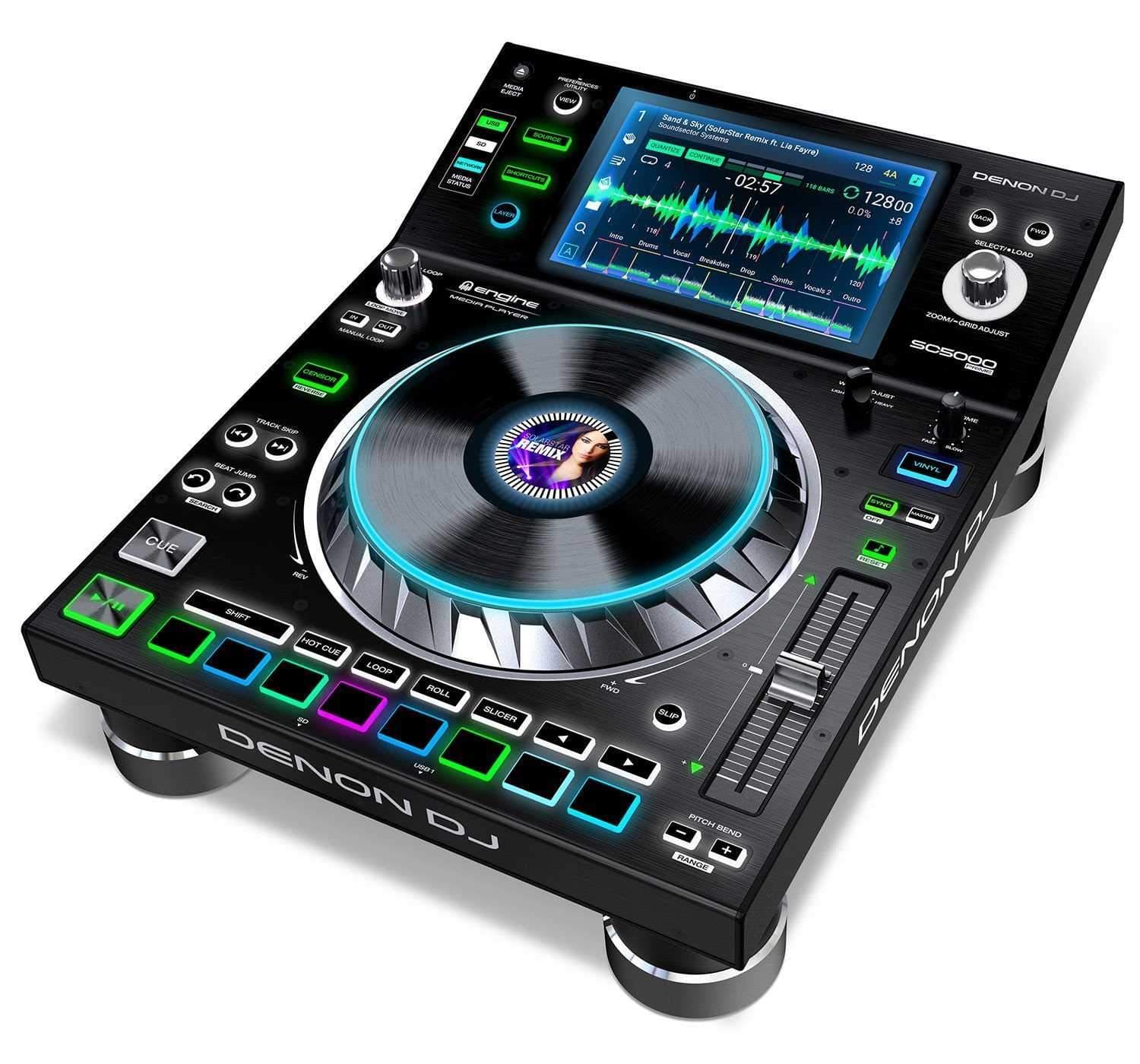 Denon DJ SC5000 Prime Tabletop DJ Media Player Pair - ProSound and Stage Lighting