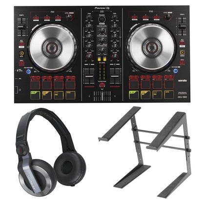 Pioneer DDJ-SB2 DJ Controller with HDJ-500 Headphones and Laptop Stand - ProSound and Stage Lighting