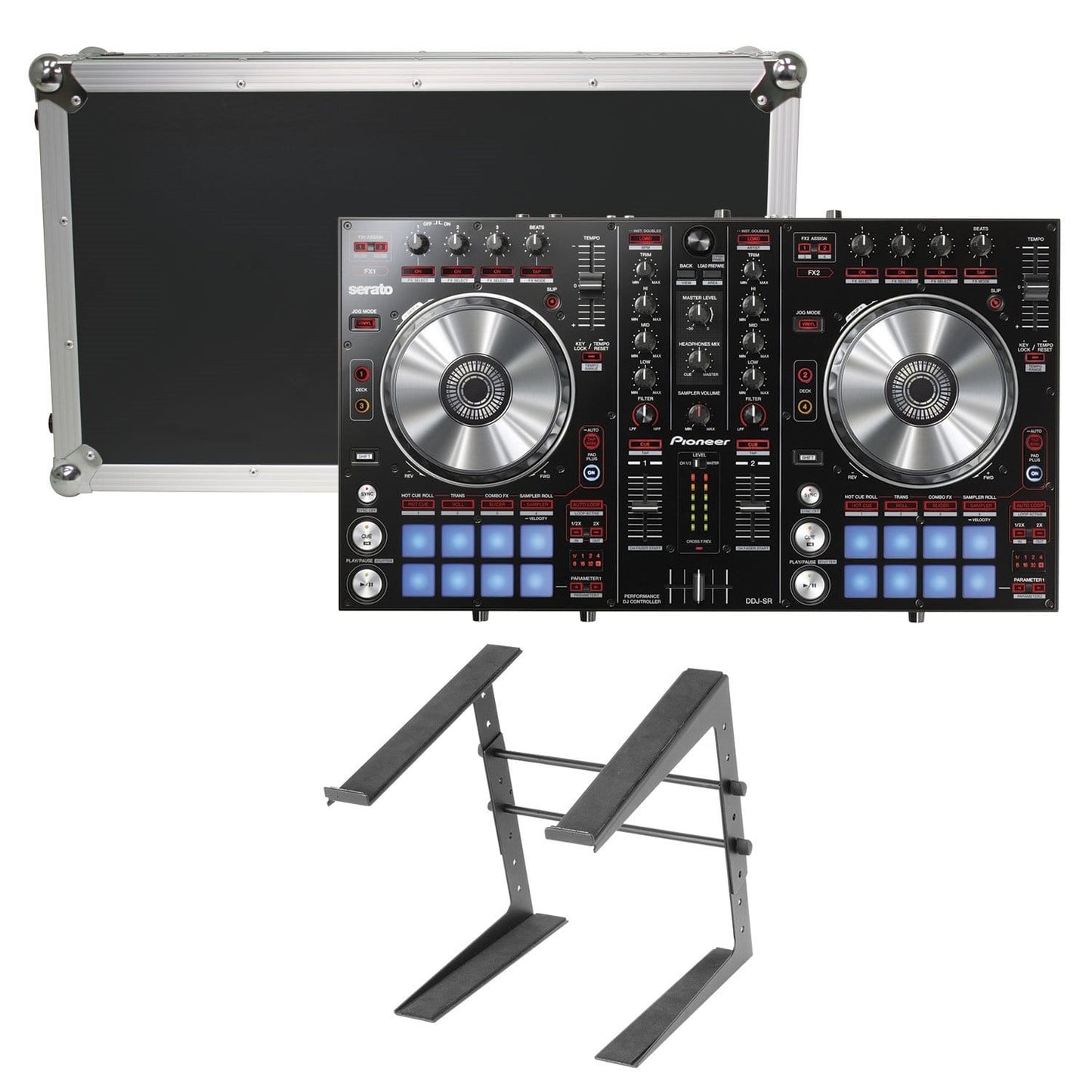 Pioneer DDJ-SR DJ Controller with Case & Laptop Stand - ProSound and Stage Lighting