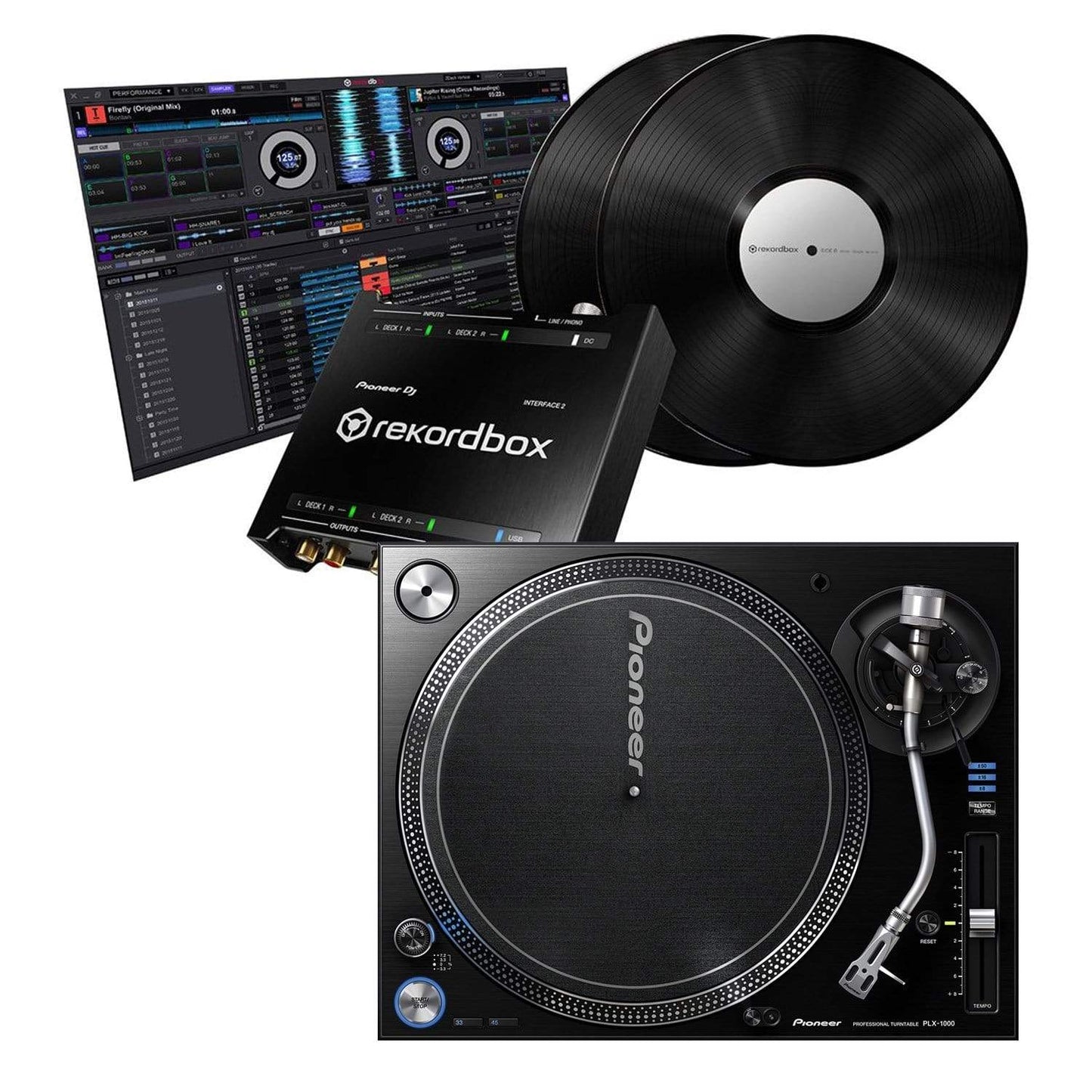 Pioneer PLX1000 Turntable with rekordbox INTERFACE2 - ProSound and Stage Lighting