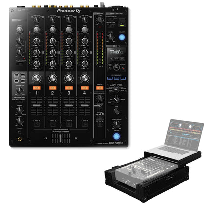 Pioneer DJM-750MK2 DJ Mixer with Black Odyssey Glide Case - ProSound and Stage Lighting