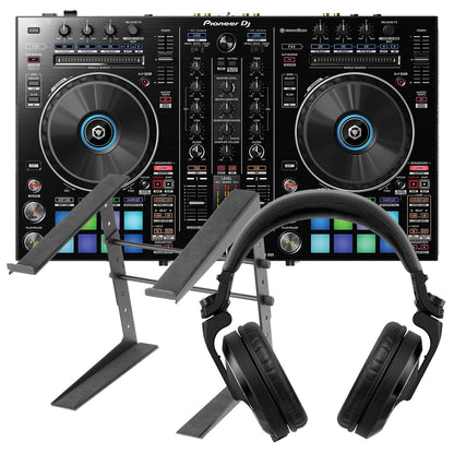 Pioneer DDJ-RR DJ Controller & HDJ-X7-K Headphones with Laptop Stand - ProSound and Stage Lighting