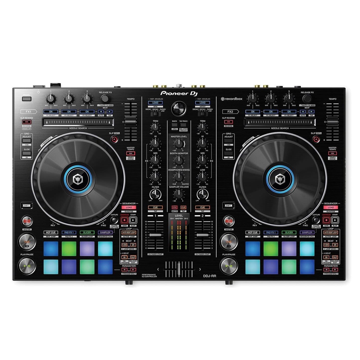 Pioneer DDJ-RR DJ Controller & HDJ-X7-K Headphones with Laptop Stand - ProSound and Stage Lighting