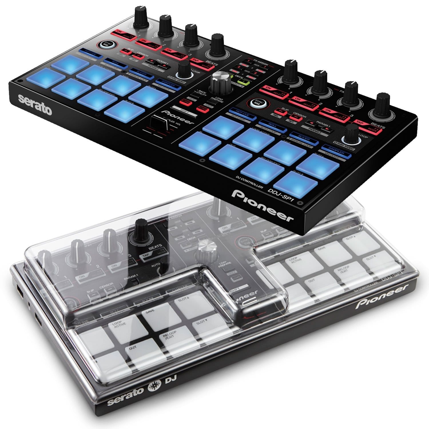 Pioneer DJ DDJ-SP1 Serato DJ Sub Controller with Decksaver Cover