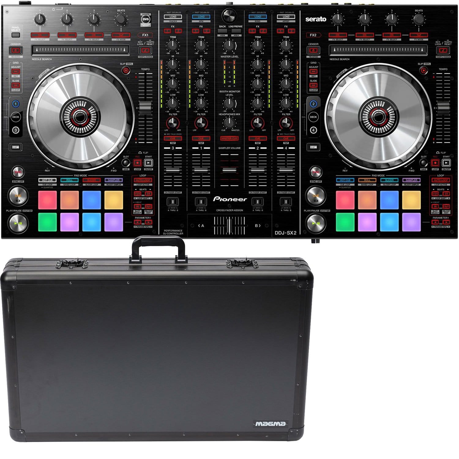 Pioneer DDJ-SX2 Serato DJ Controller with Carry-Lite Case - ProSound and Stage Lighting