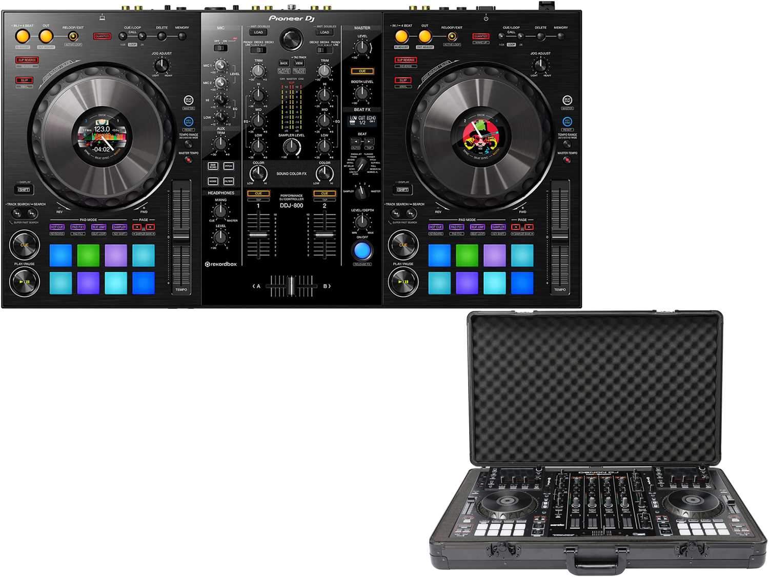 Pioneer DDJ-800 Controller with Magma Carry Case - ProSound and Stage Lighting