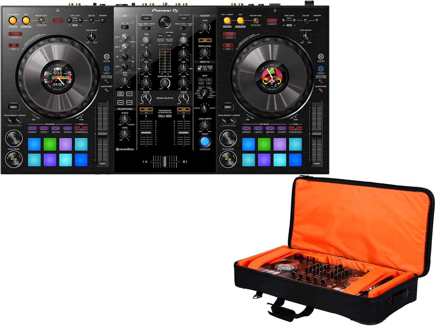 Pioneer DDJ-800 Controller with Gator 27-in Backpack - ProSound and Stage Lighting