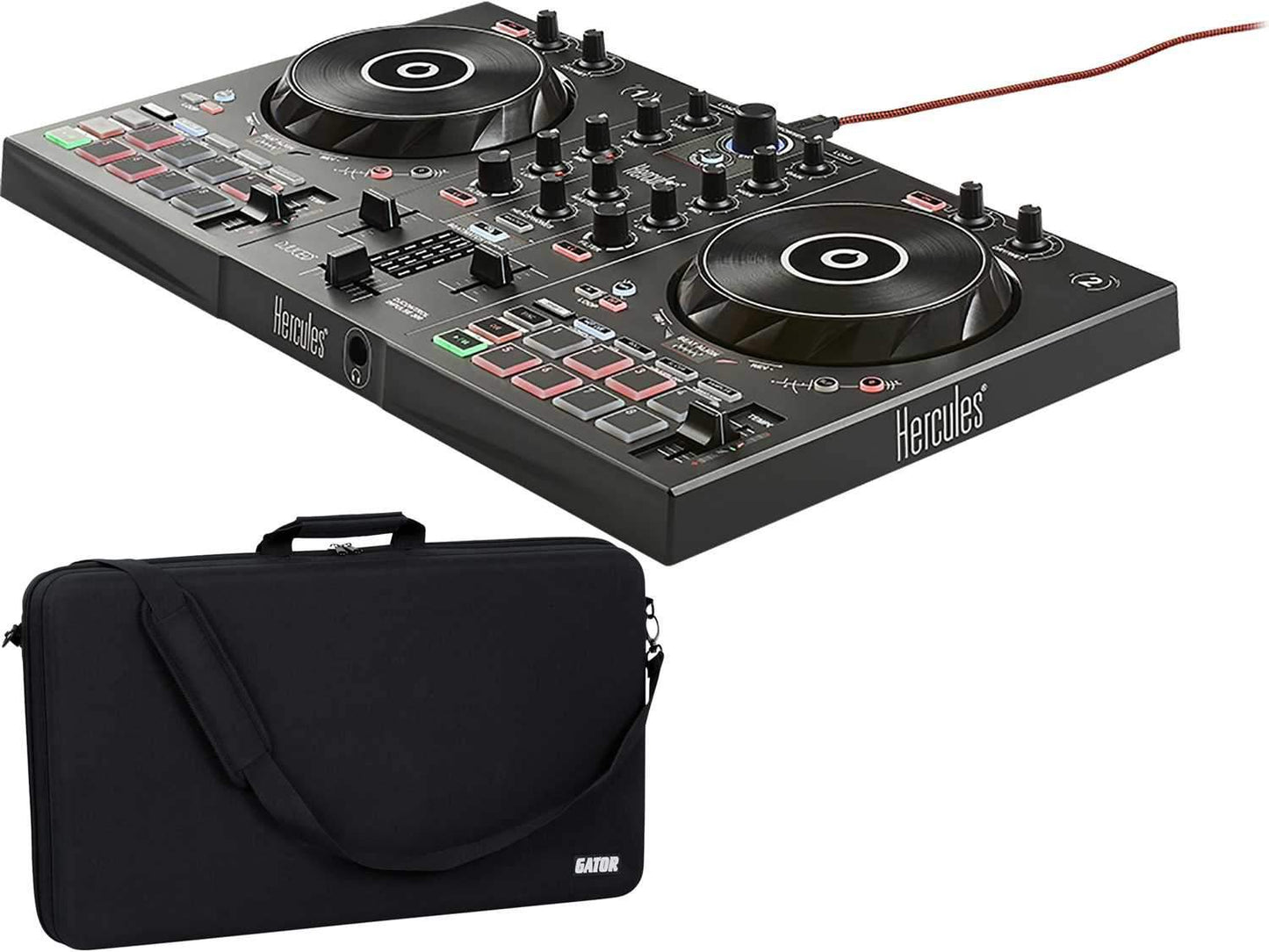 Hercules DJ Inpulse 300 DJ Controller with Gator Bag - ProSound and Stage Lighting