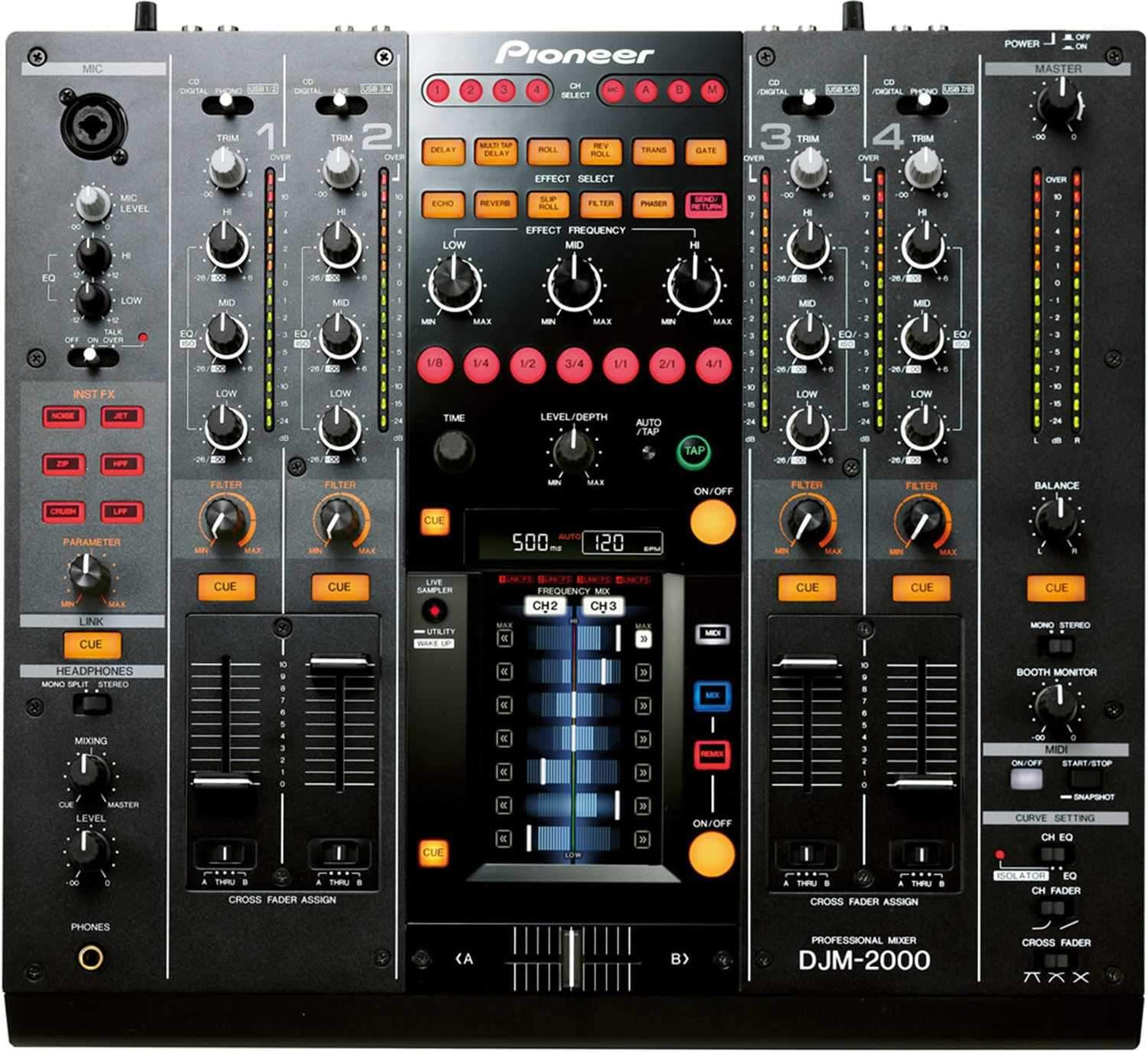 Pioneer DJM-2000 4 Channel DJ Mixer - ProSound and Stage Lighting