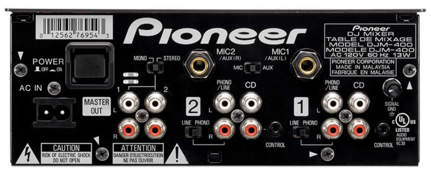 Pioneer DJM-400 2 Channel DJ Mixer with Effects - ProSound and Stage Lighting