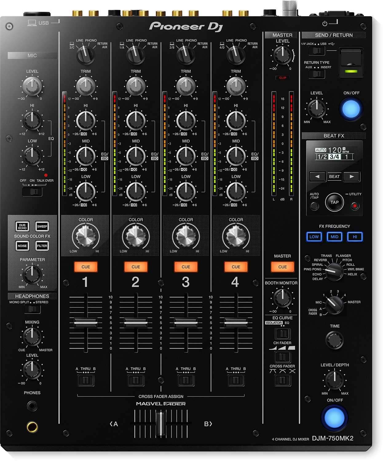 Denon DJ DNX1500 Professional DJ Mixer (Silver)