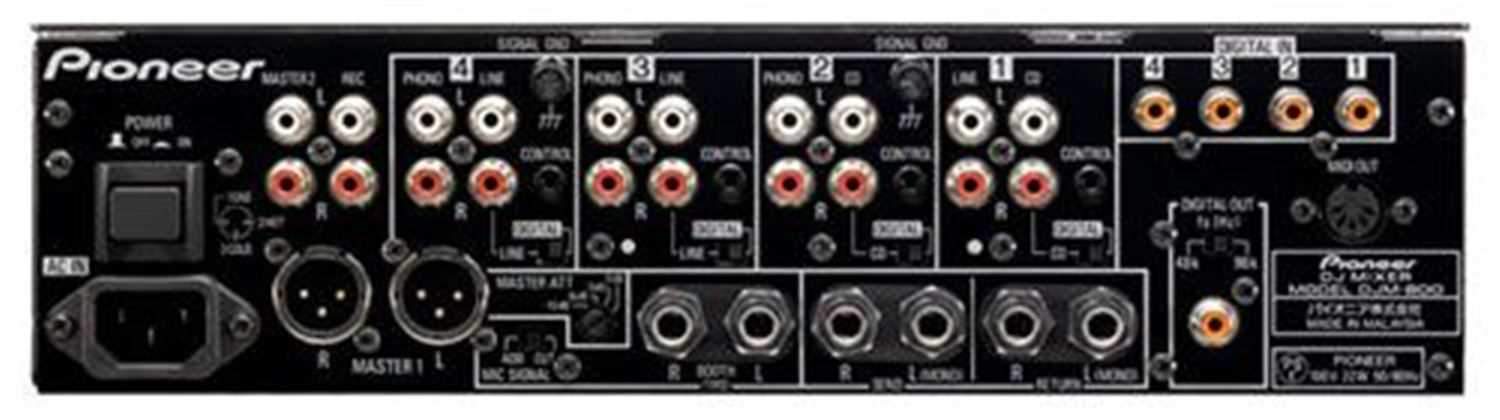 Pioneer DJ DJM-800 4 Channel DJ Mixer with Midi