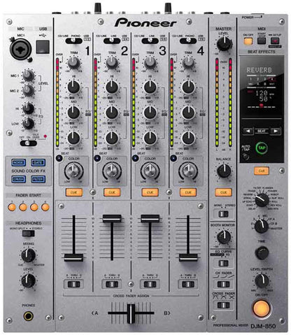 Pioneer DJM-850-S 4 Channel DJ Mixer - S - Silver - ProSound and Stage Lighting