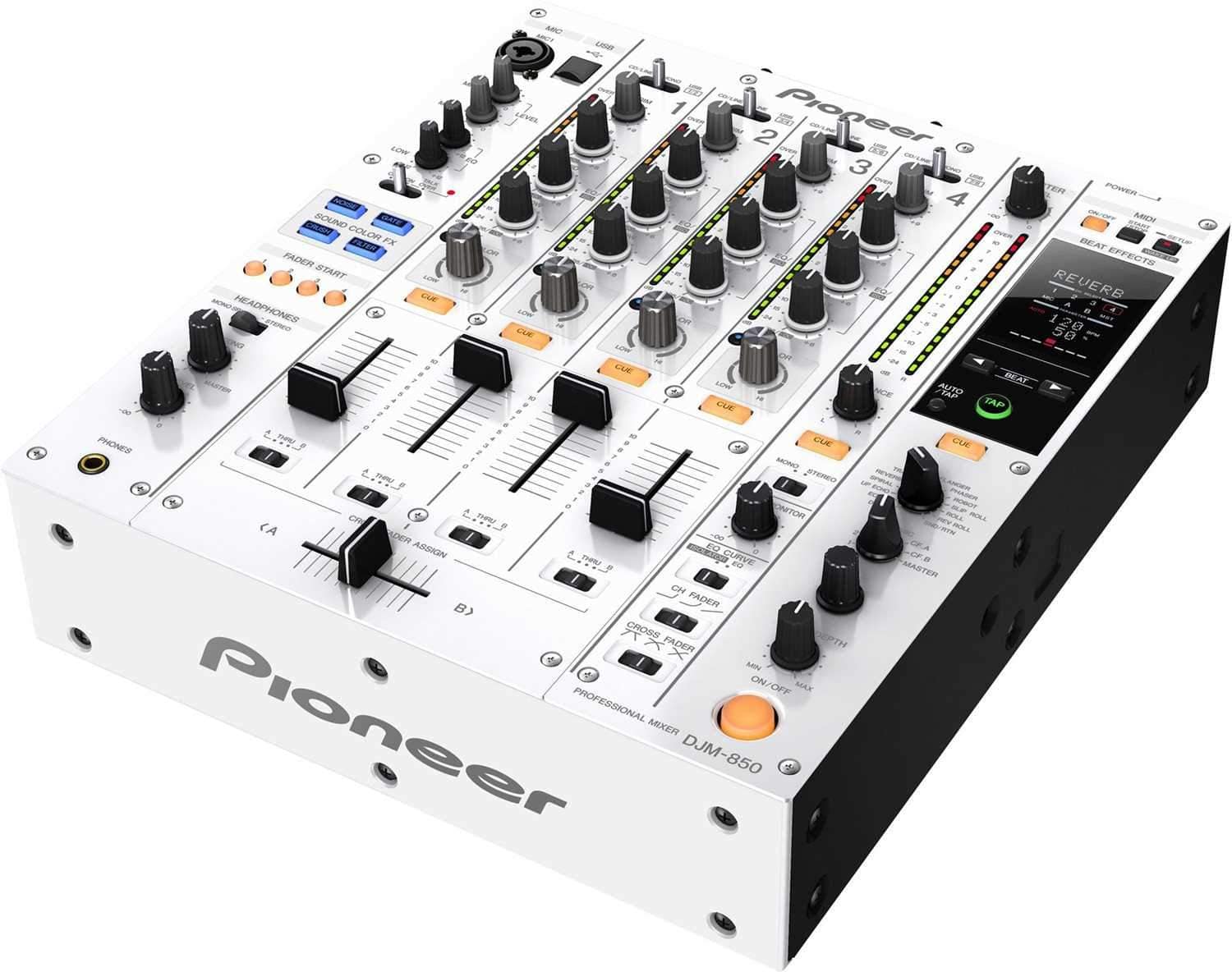 Pioneer DJM-850-W 4 Channel White DJ Mixer - ProSound and Stage Lighting