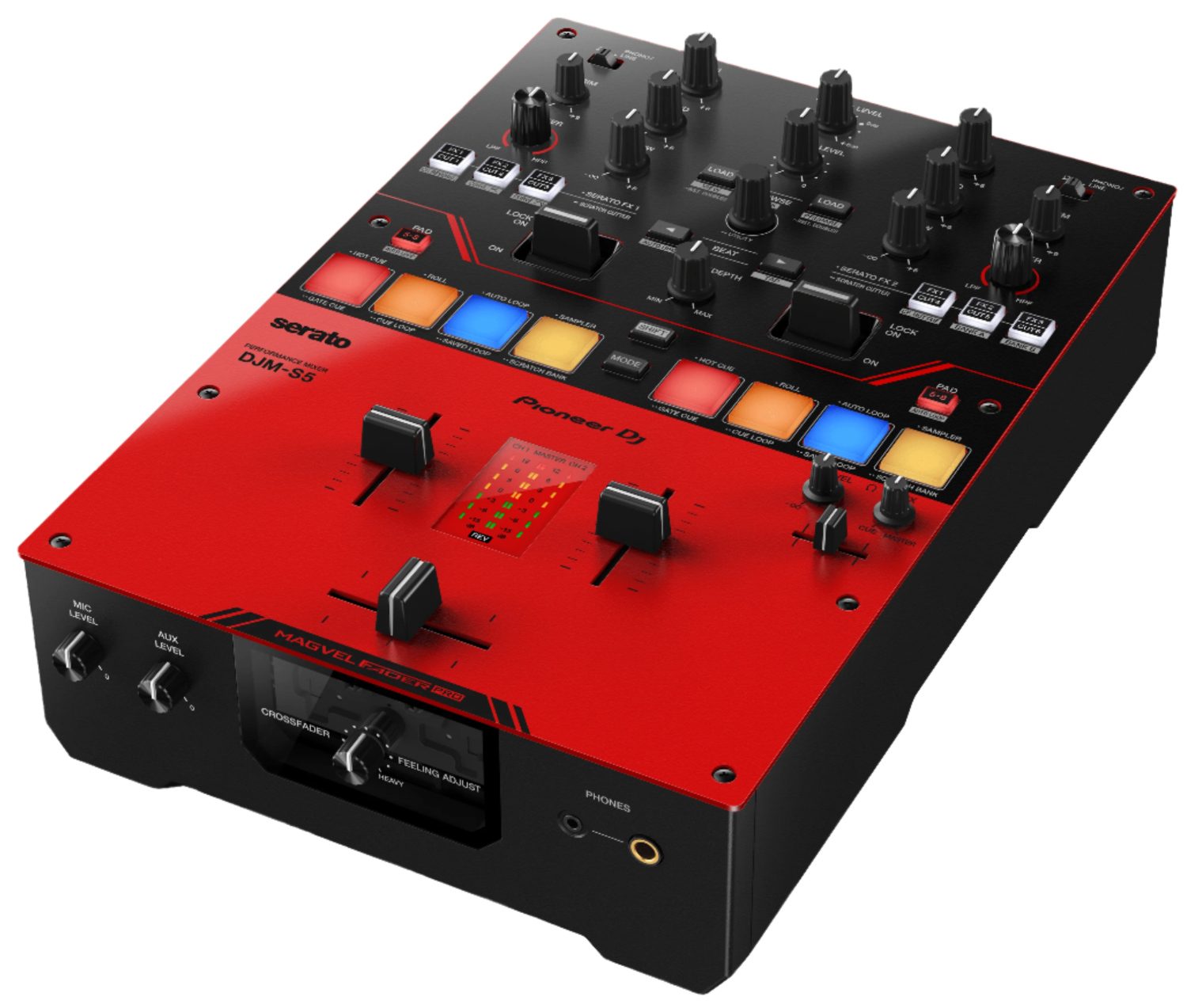 Pioneer DJ DJM-S5 Scratch Style Two-Channel DJ Mixer for Serato