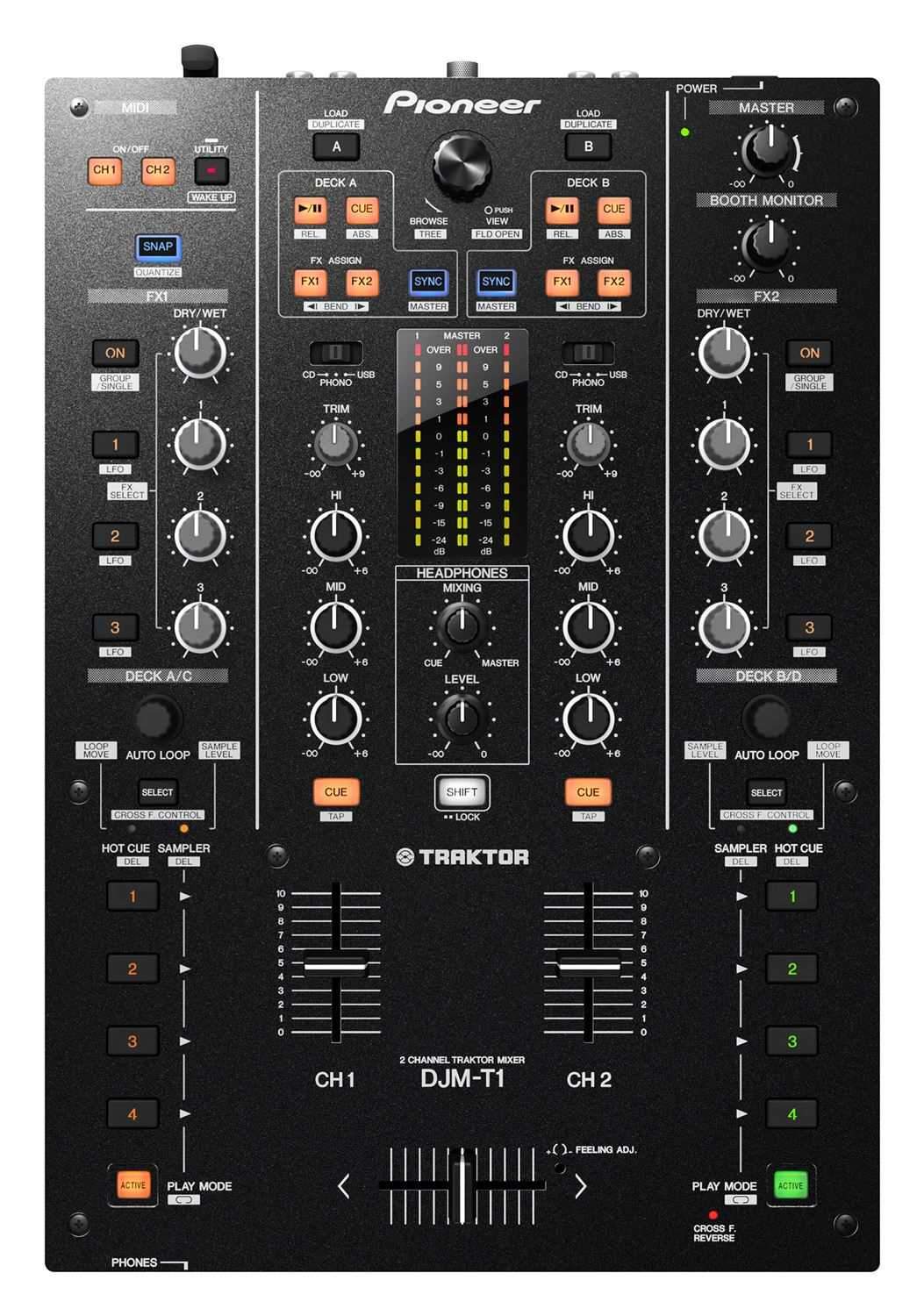 Pioneer DJM-T1 2 Channel Traktor DJ Mixer - ProSound and Stage Lighting