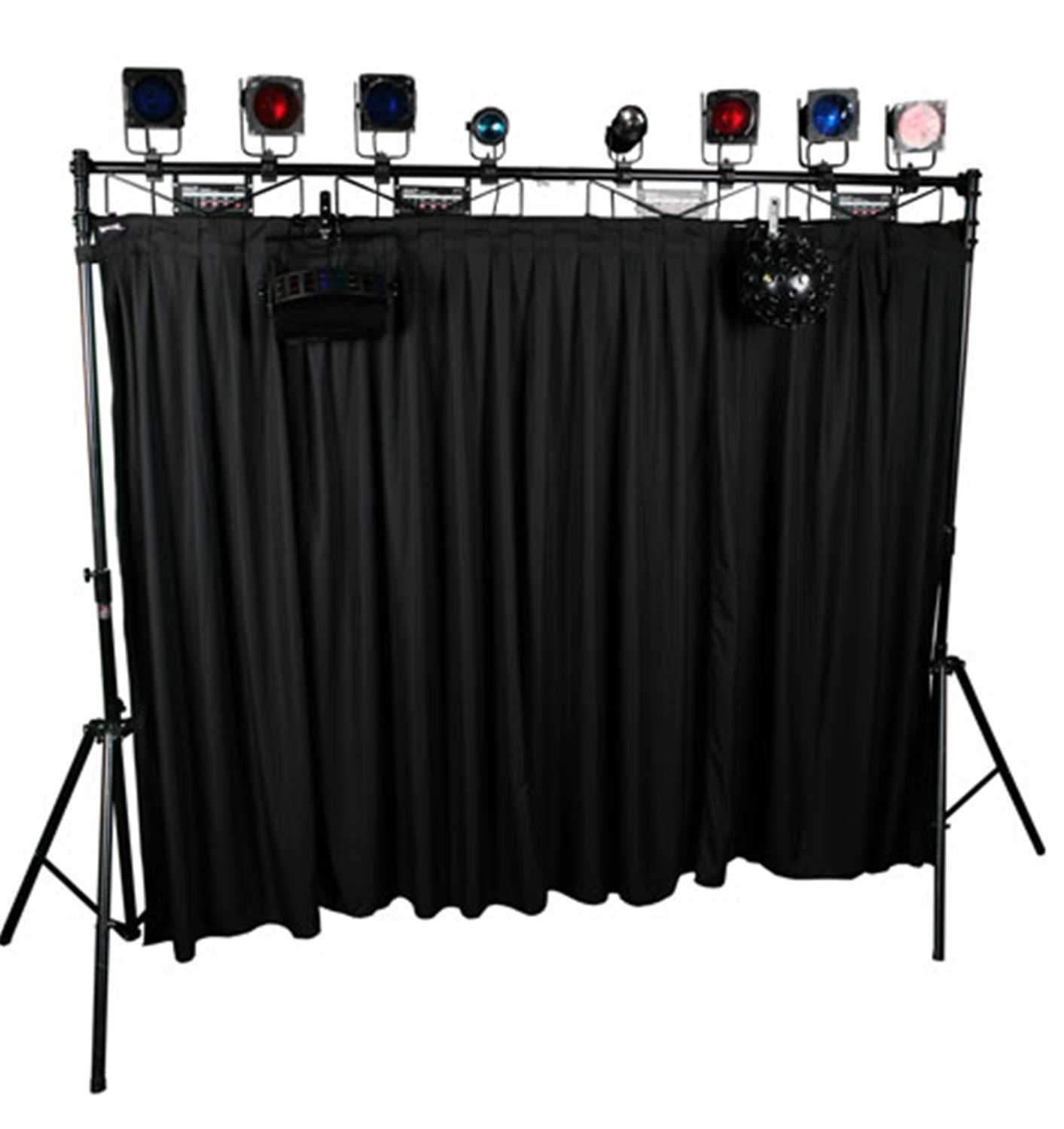 DJ Skirts DJSTC4 Truss Curtain 4Ft T-Bar Style - ProSound and Stage Lighting